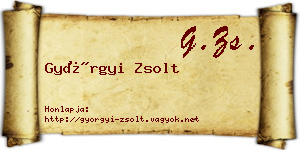Györgyi Zsolt névjegykártya
