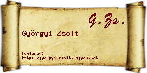 Györgyi Zsolt névjegykártya
